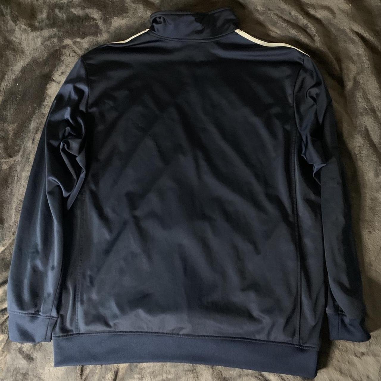 Adidas navy blue track jacket Size: XL Condition:... - Depop