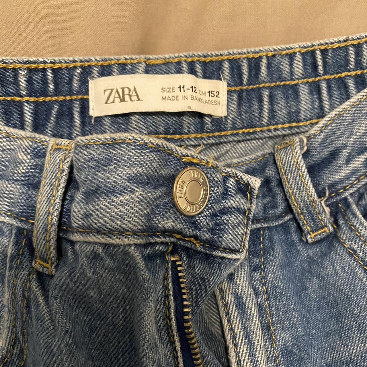 Zara Mom Jeans for girls Mom fit, distressed jeans... Depop