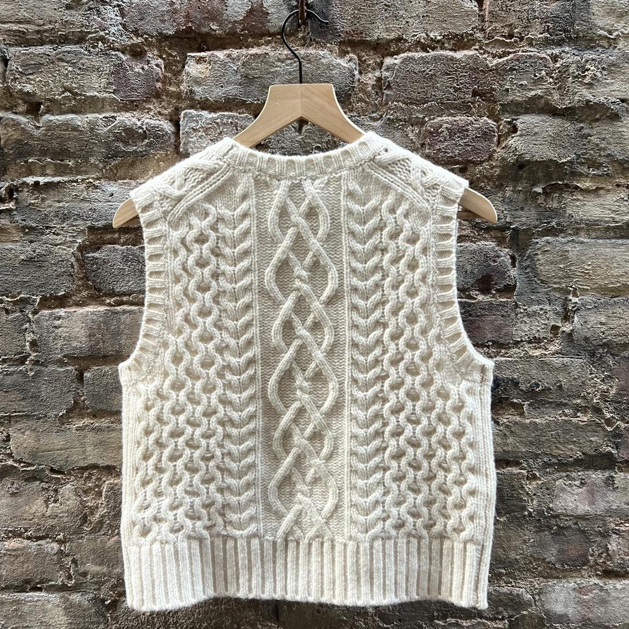 RE/DONE Women's Cream and White Jumper (2)
