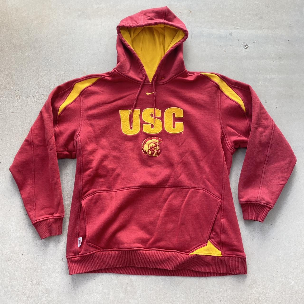 Vintage USC Nike Center Swoosh Late 90s Hoodie 23x30 - Depop