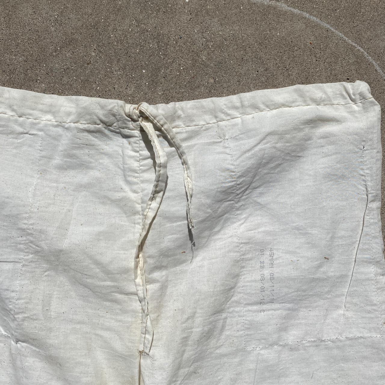 Vintage Lightweight Linen Wheat & Flour Sack Pants - Depop
