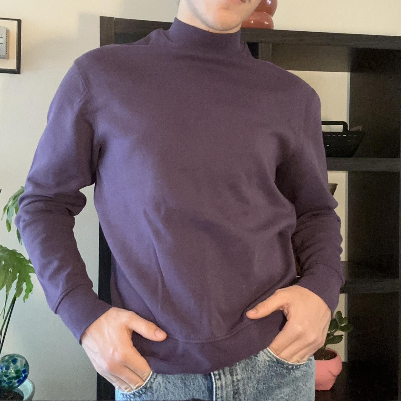 Mens purple clearance turtleneck sweater