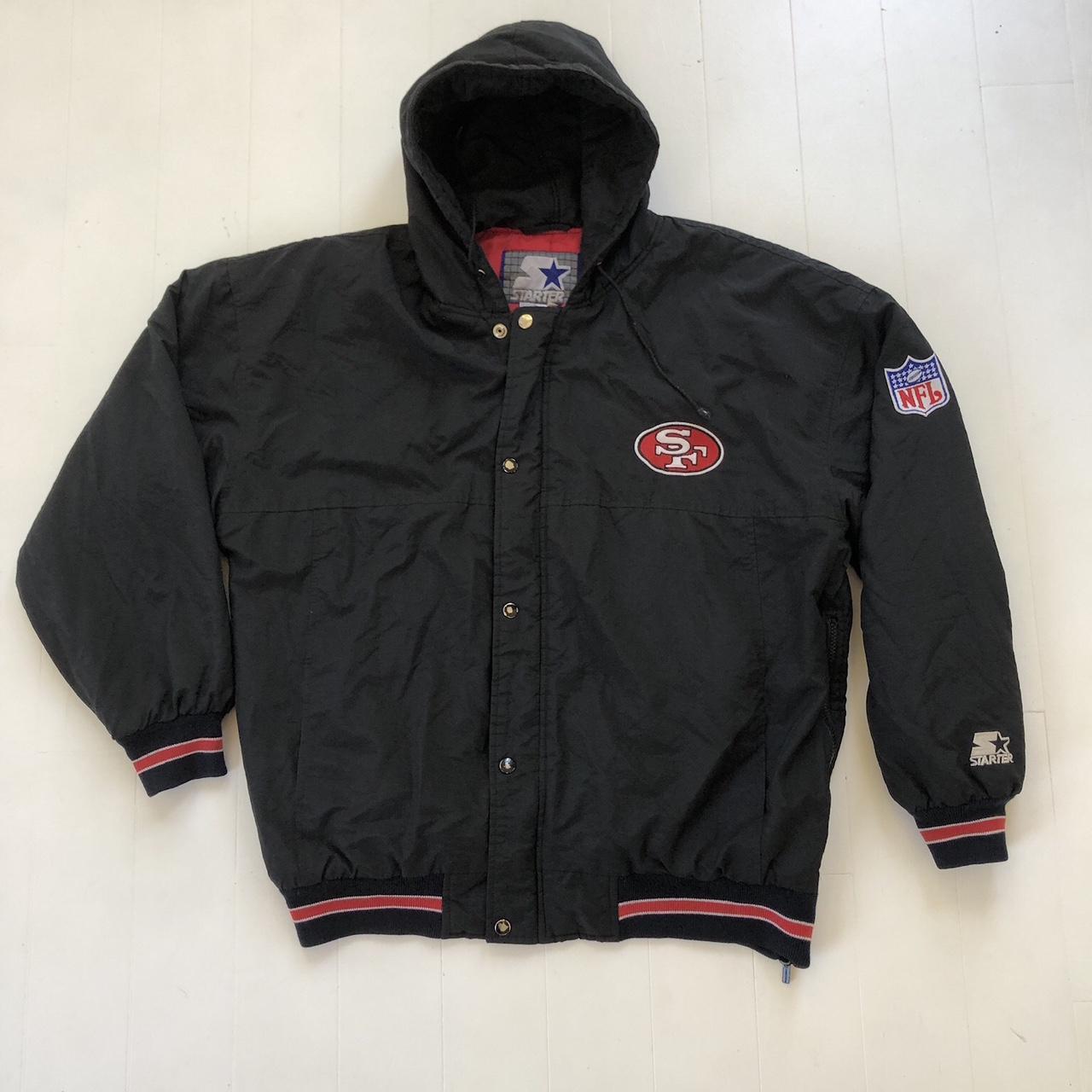 San Francisco 49ers 90s Starter puffer parka jacket - Depop