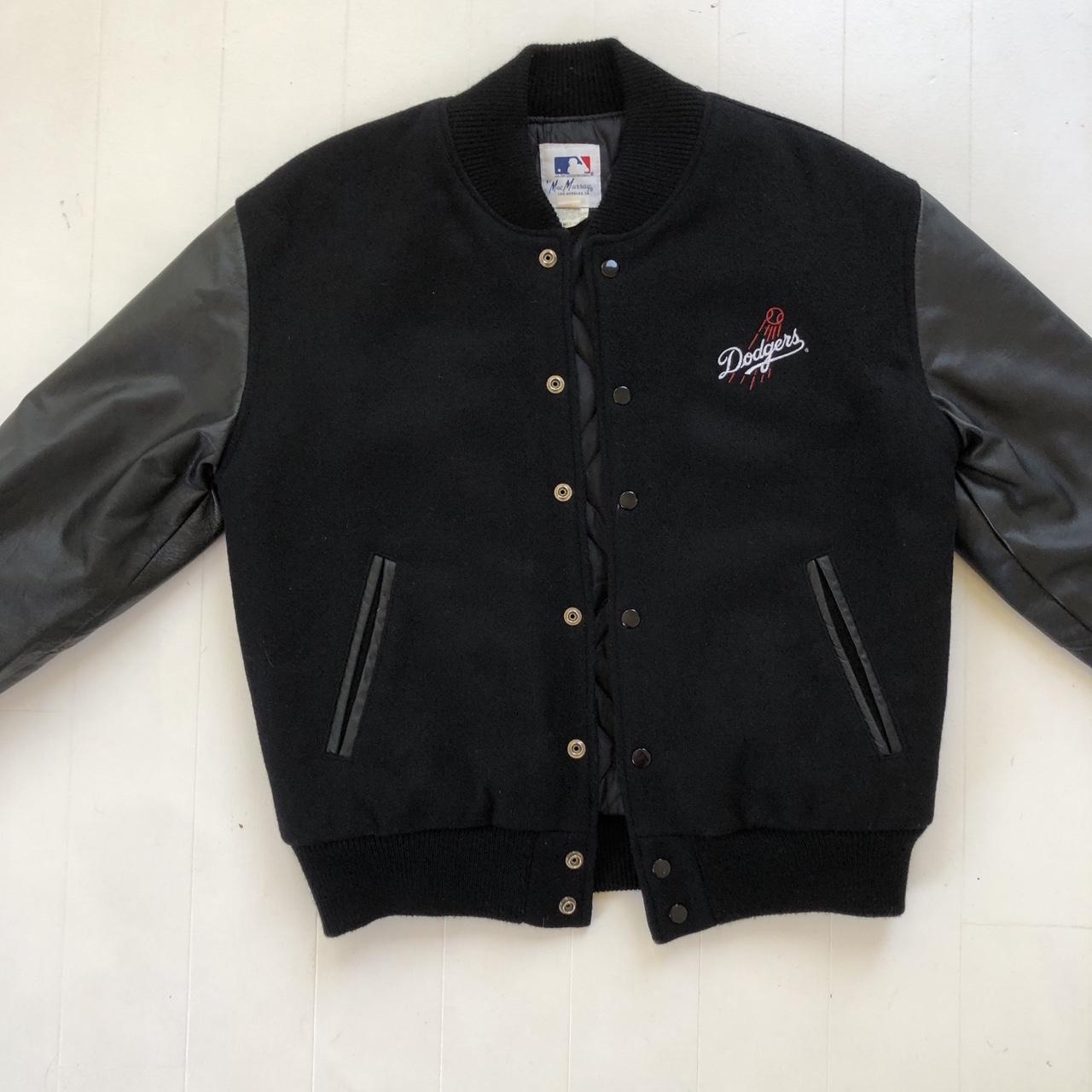 Los Angeles Dodgers Vintage Jacket Black and white - Depop