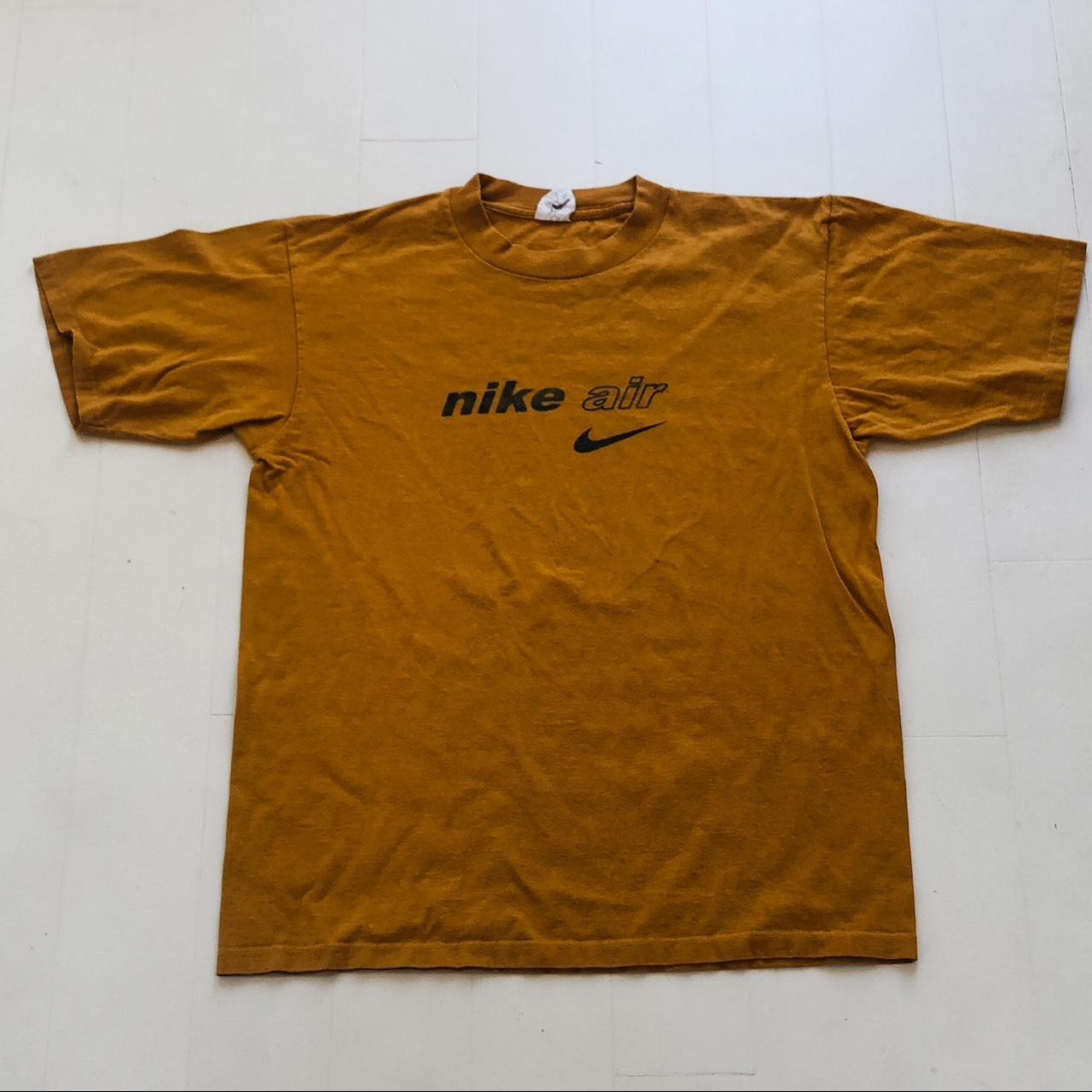 Nike Men's Yellow T-shirt | Depop