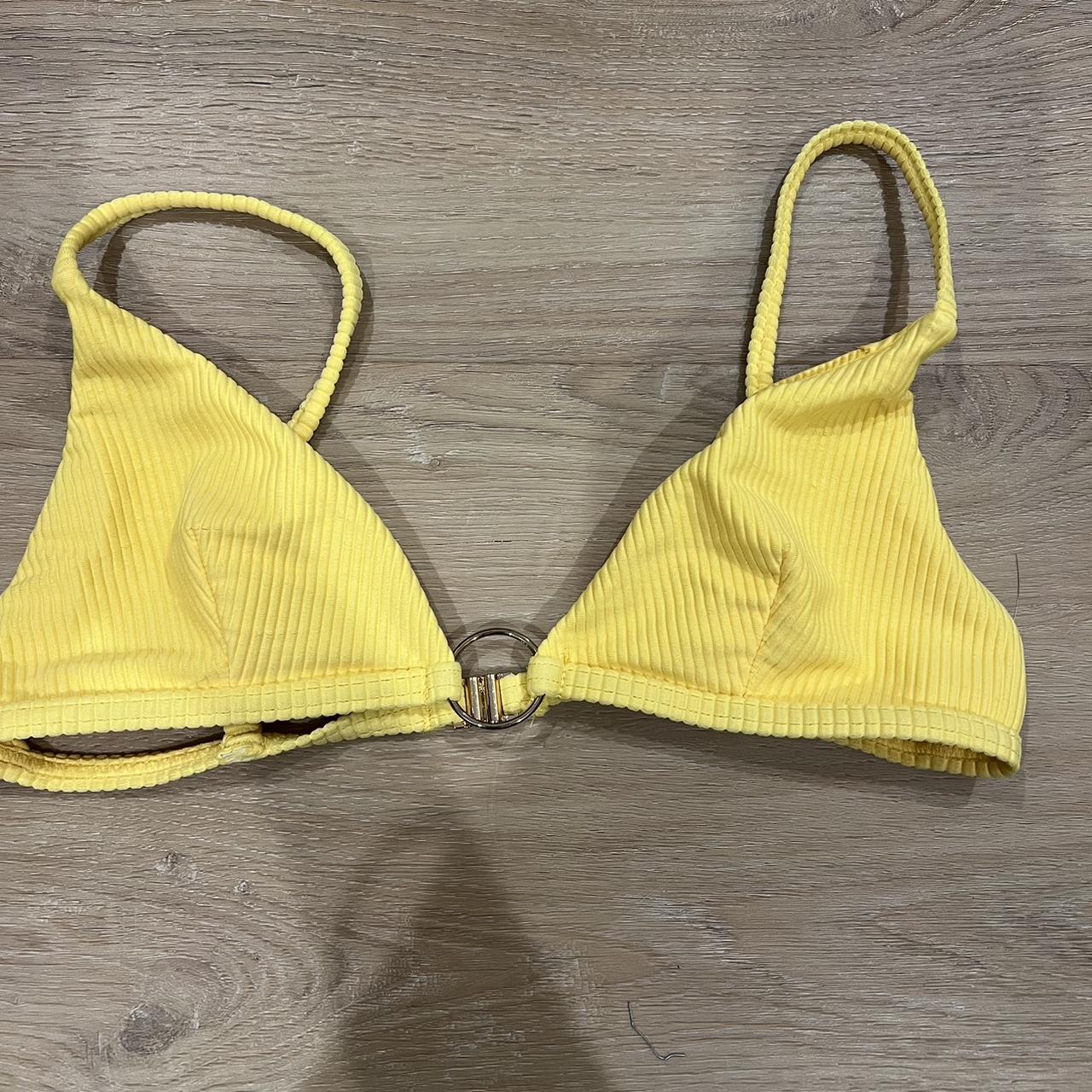 Glassons Yellow Bikini Top Size 6 Selling 10 Depop