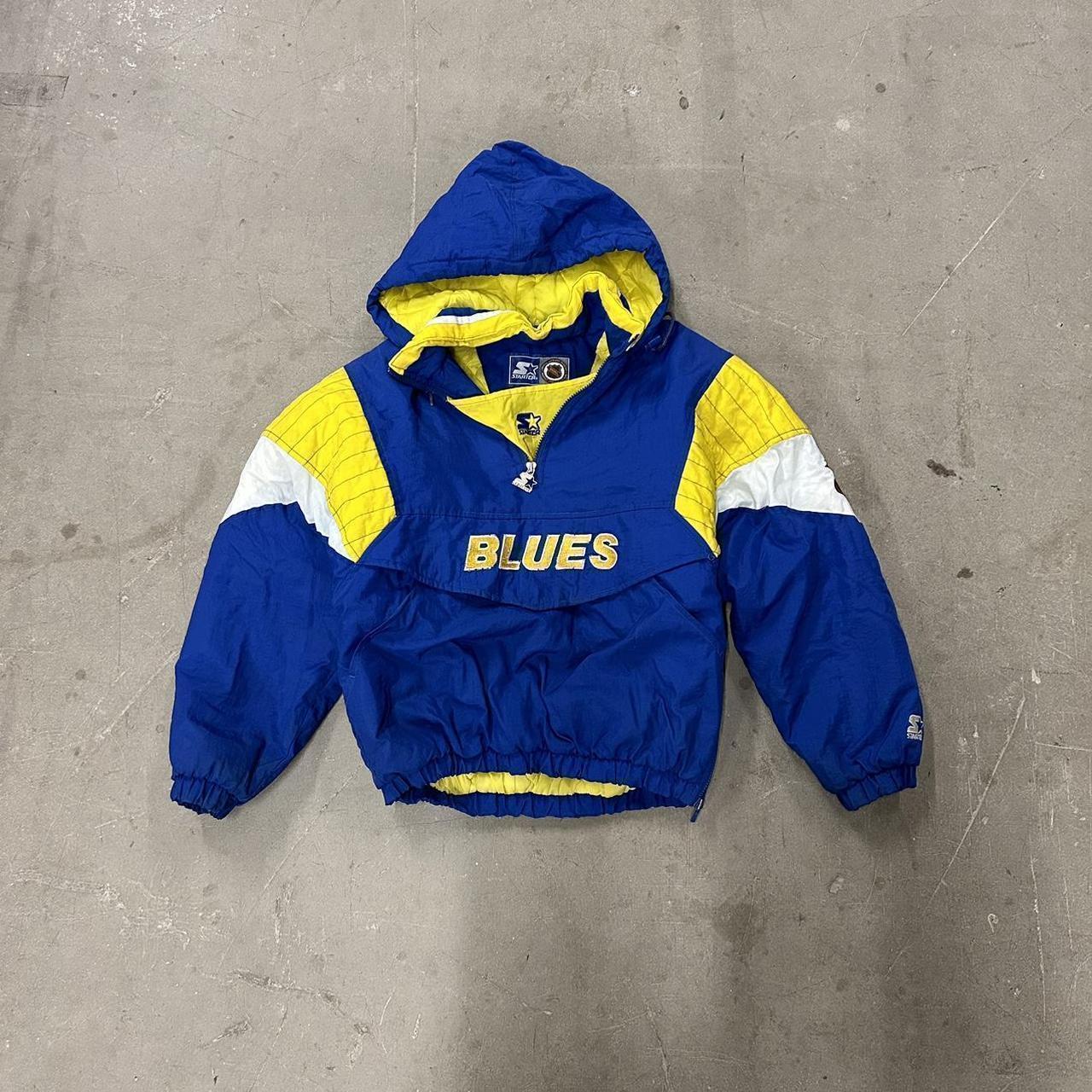 Vintage 90s Starter St. Louis Blues half zip... Depop