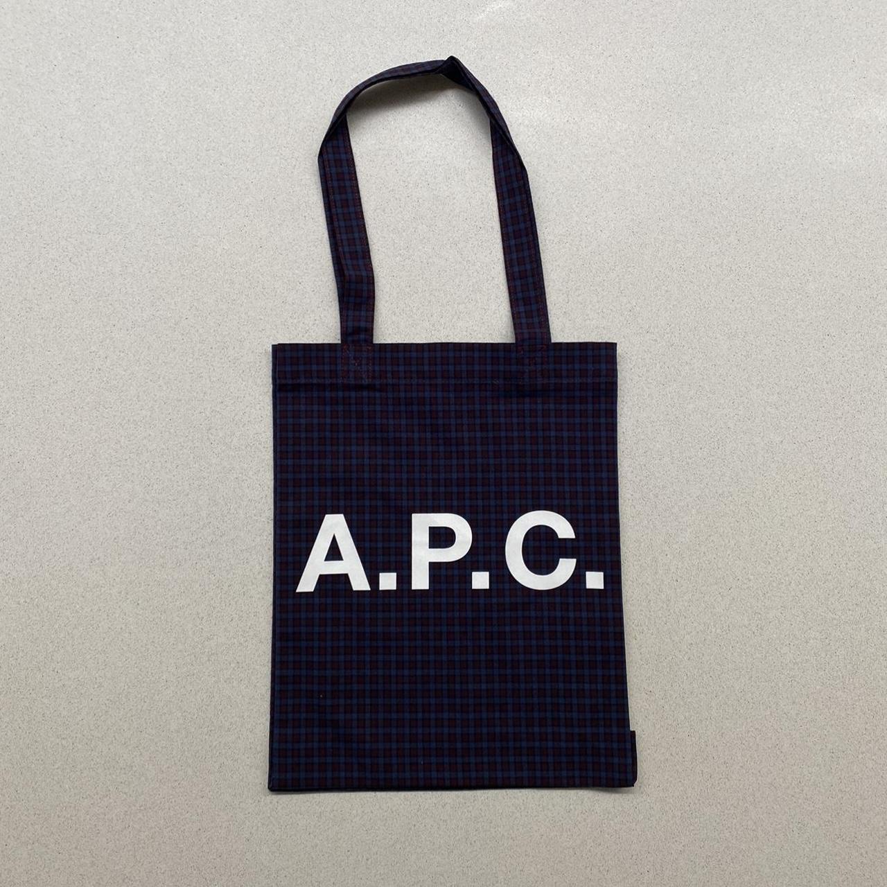 A.P.C. Men's Purple and Navy Bag | Depop