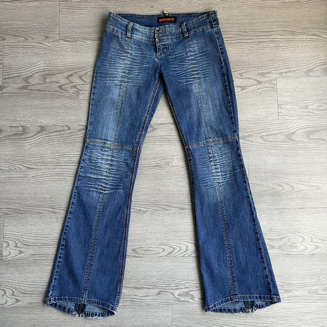 ⭐️ Y2K Low-Rise Lined ‘Dollhouse’ Flare Jeans ⭐️ -... - Depop