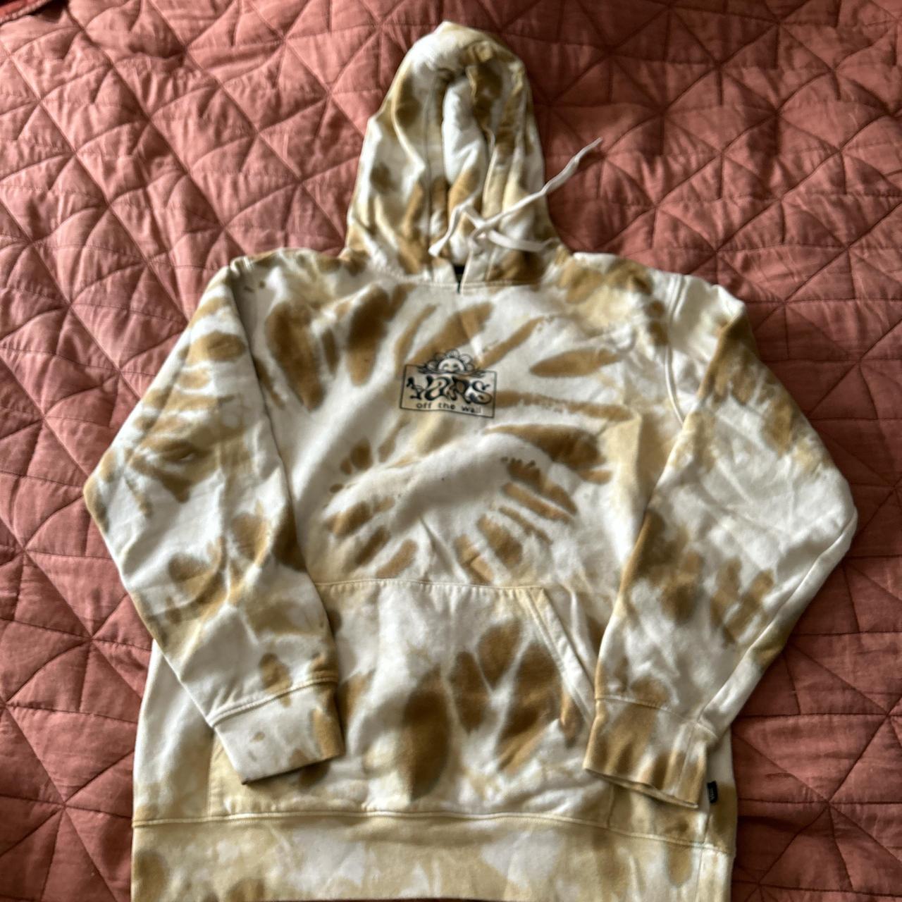 Vans tan and cream tie dye hoodie tiedye