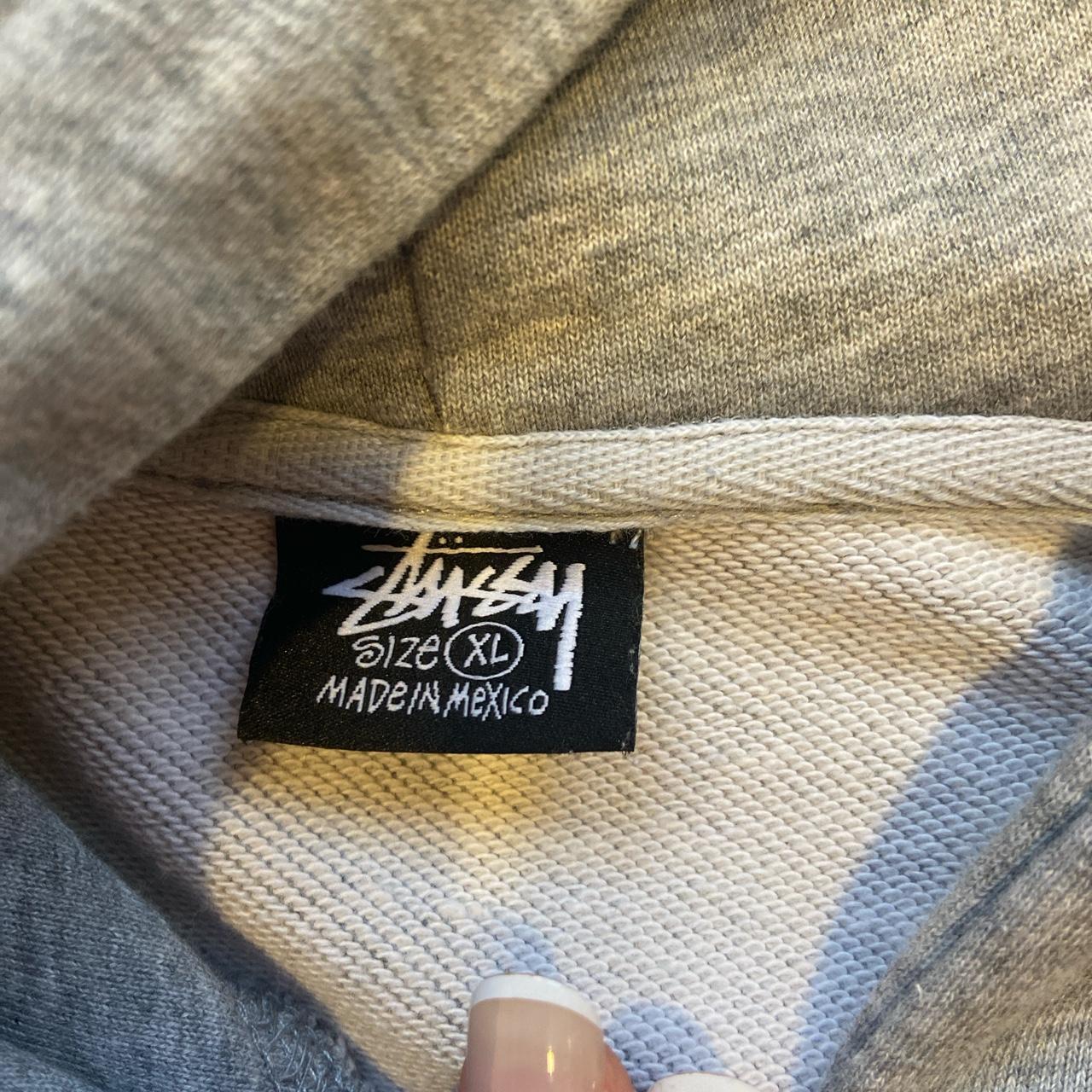 grey 8 ball stussy hoodie good condition xl but fits... - Depop