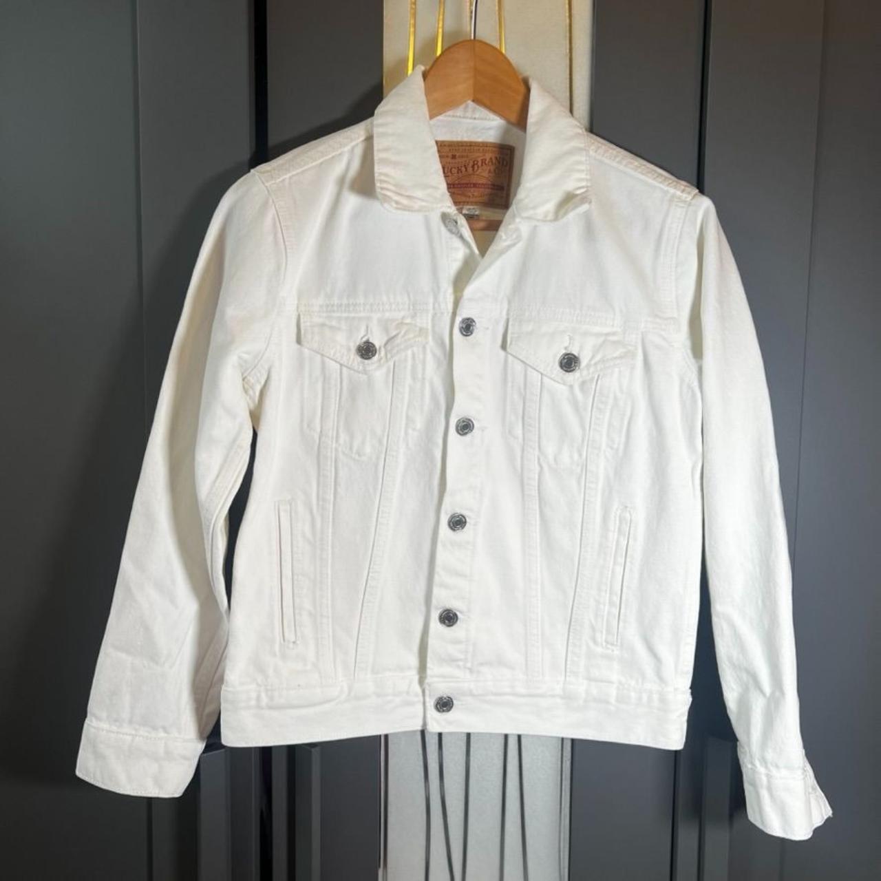 LUCKY store BRAND Tomboy Trucker White Denim Jacket