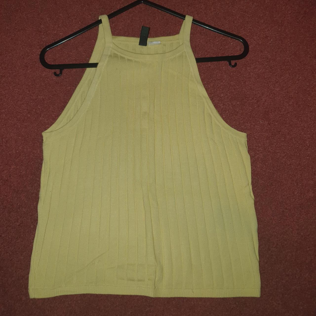 H&M Women's Yellow Veststankscamis Depop
