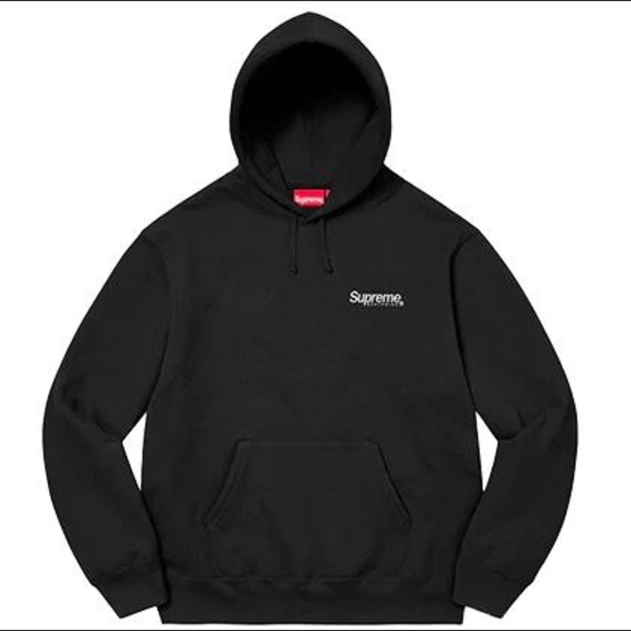 Supreme Men's Black and White Hoodie | Depop