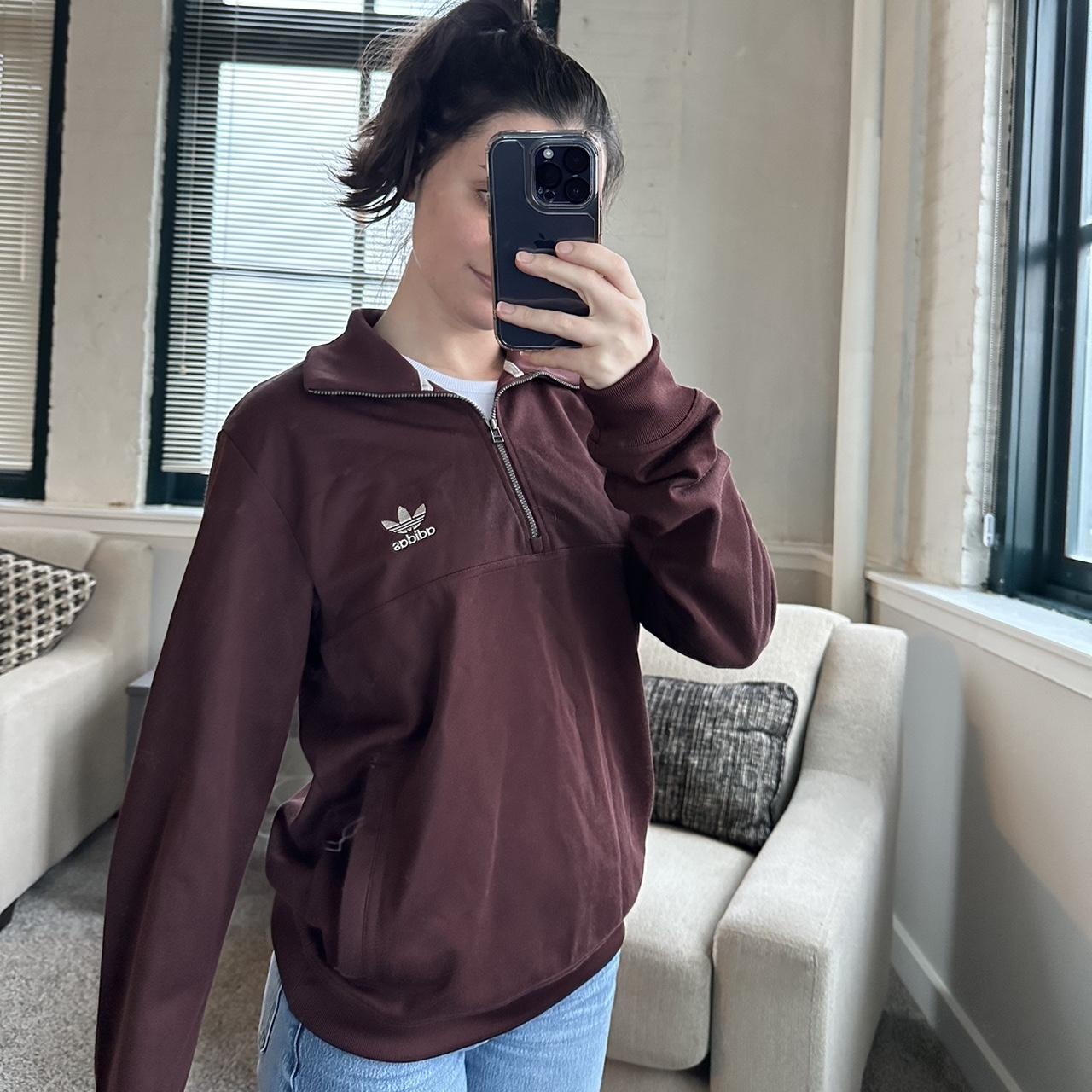 Maroon Adidas bicast jumper