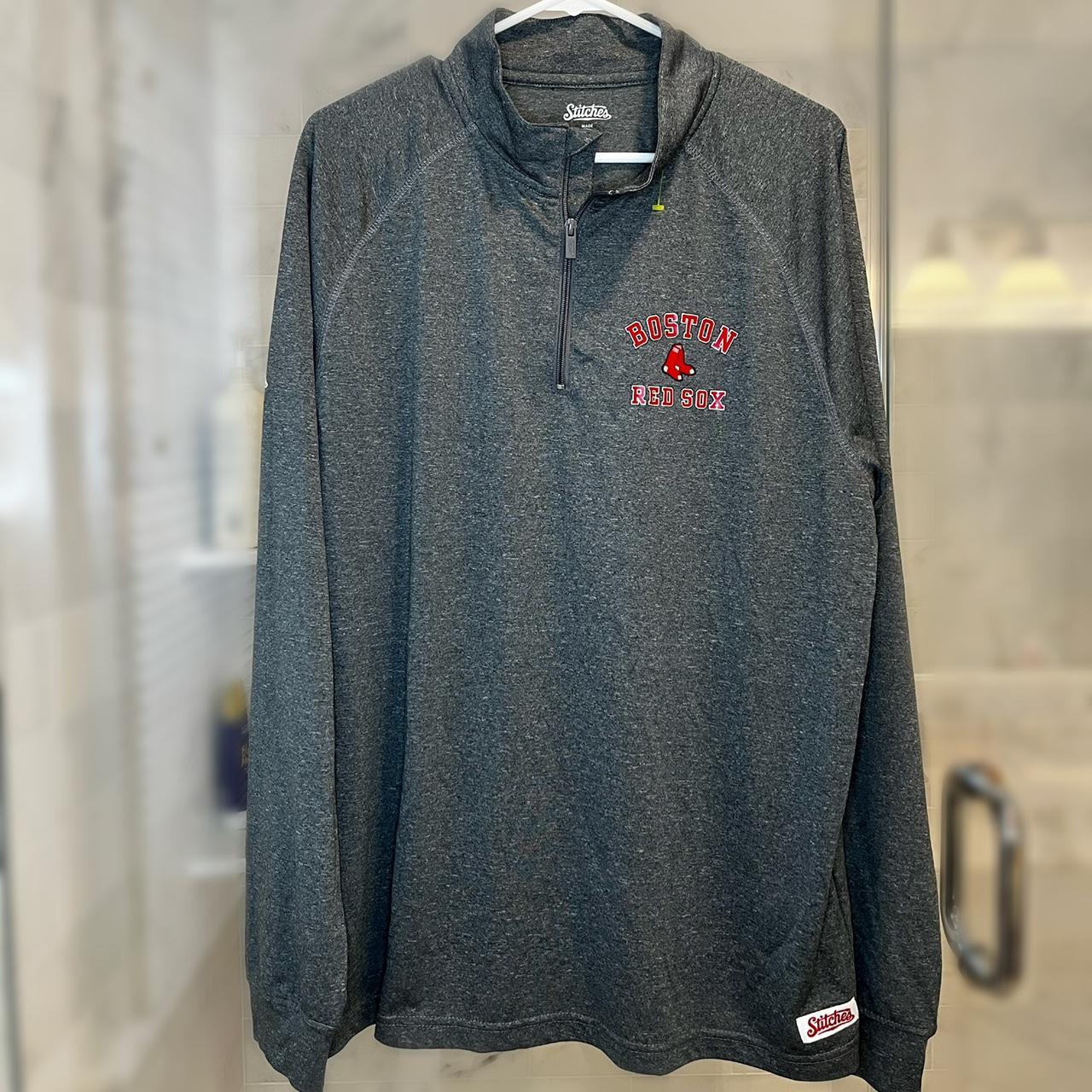 3/4 zip pullover Boston Red Sox baseball team - Depop