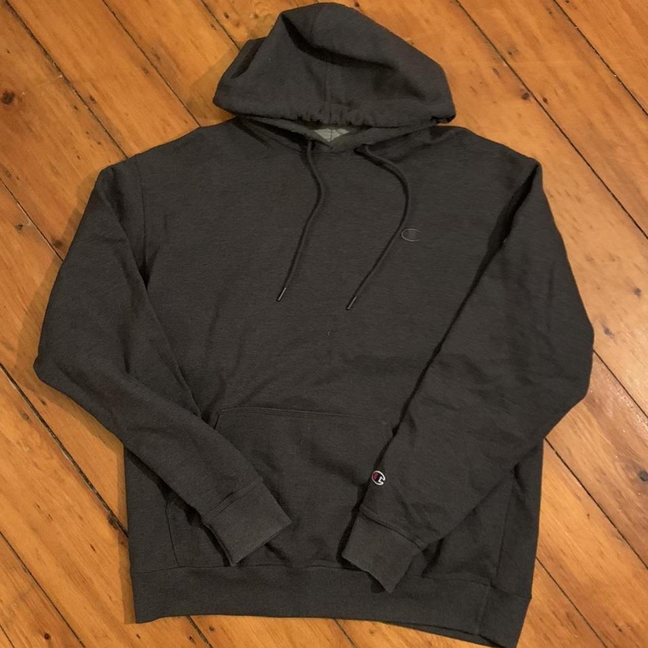 Champion Men's Grey and White Hoodie | Depop