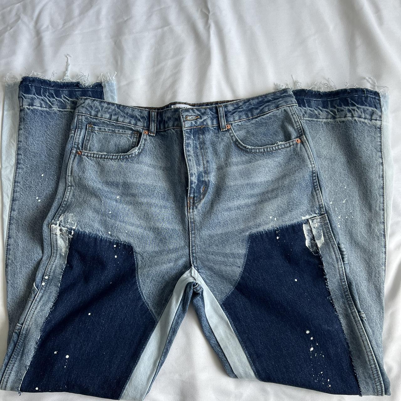 NVLTY Men's Navy Jeans | Depop