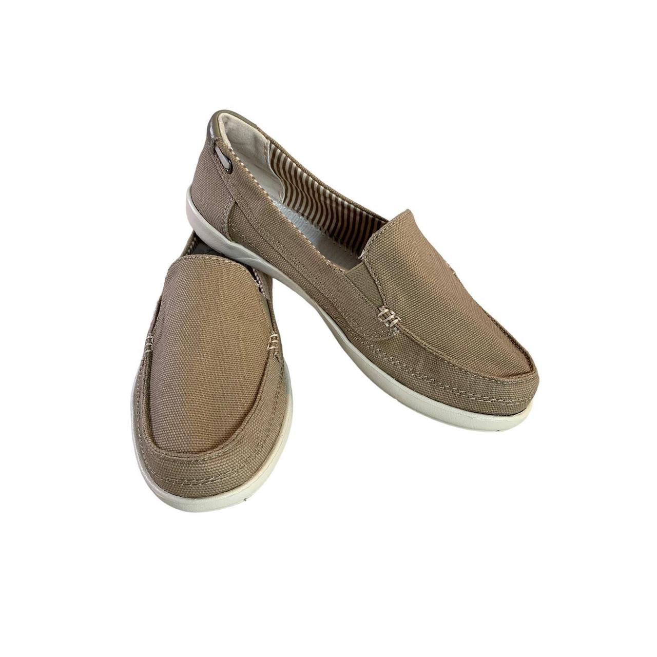 Crocs canvas slip on womens on sale