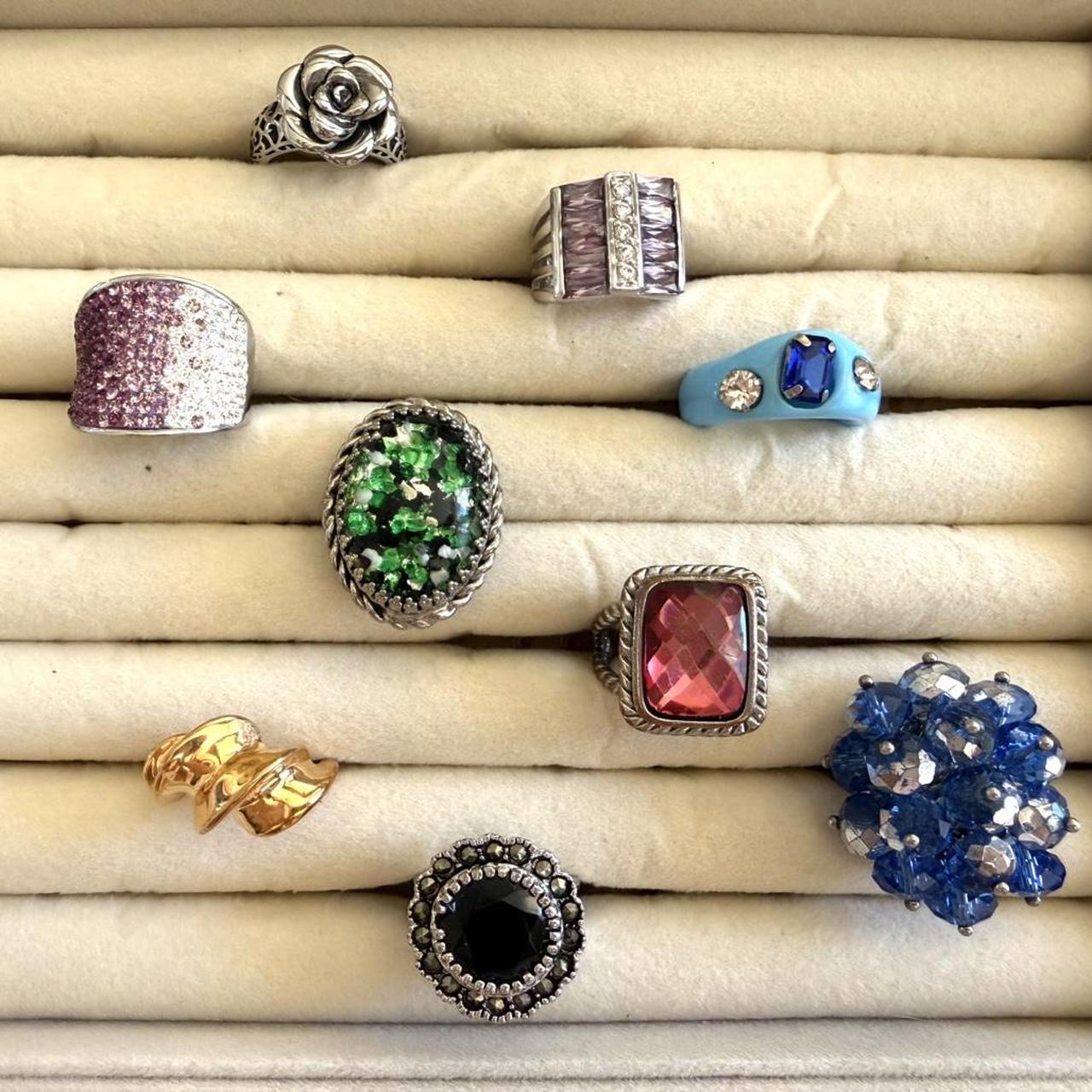 Women's Ring - Multi/Silver – 10 assorted silver … - image 1