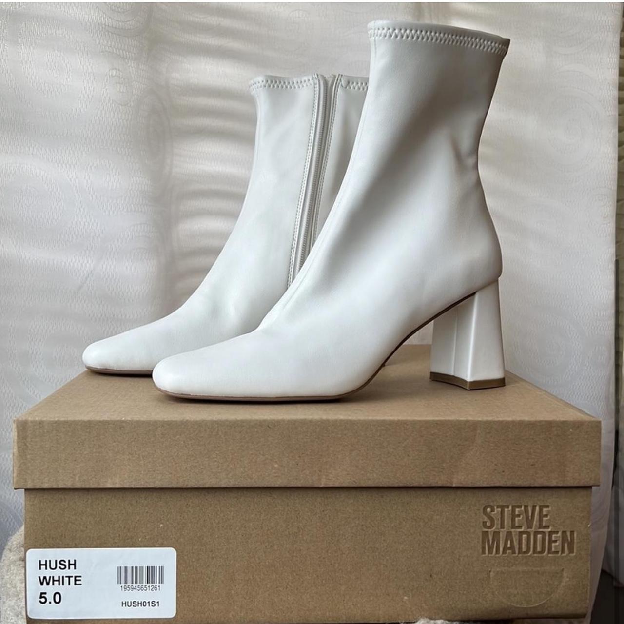 HUSH White Square Toe Bootie  Women's Ankle Boots – Steve Madden