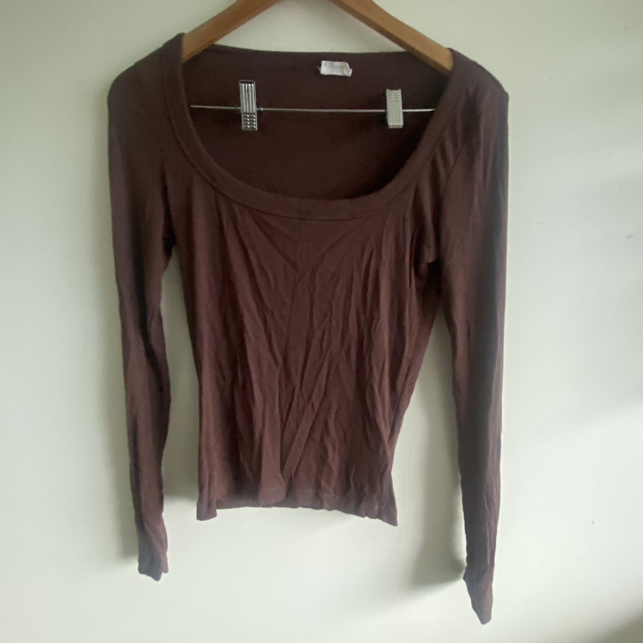 Cotton on long sleeve brown shirt Slightly cropped... - Depop