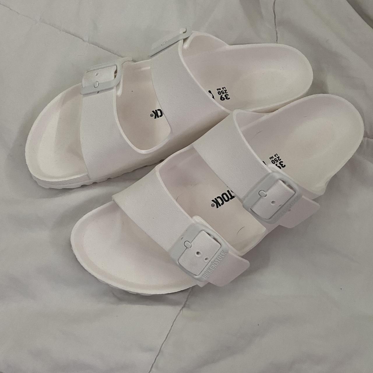 foam birkenstocks white