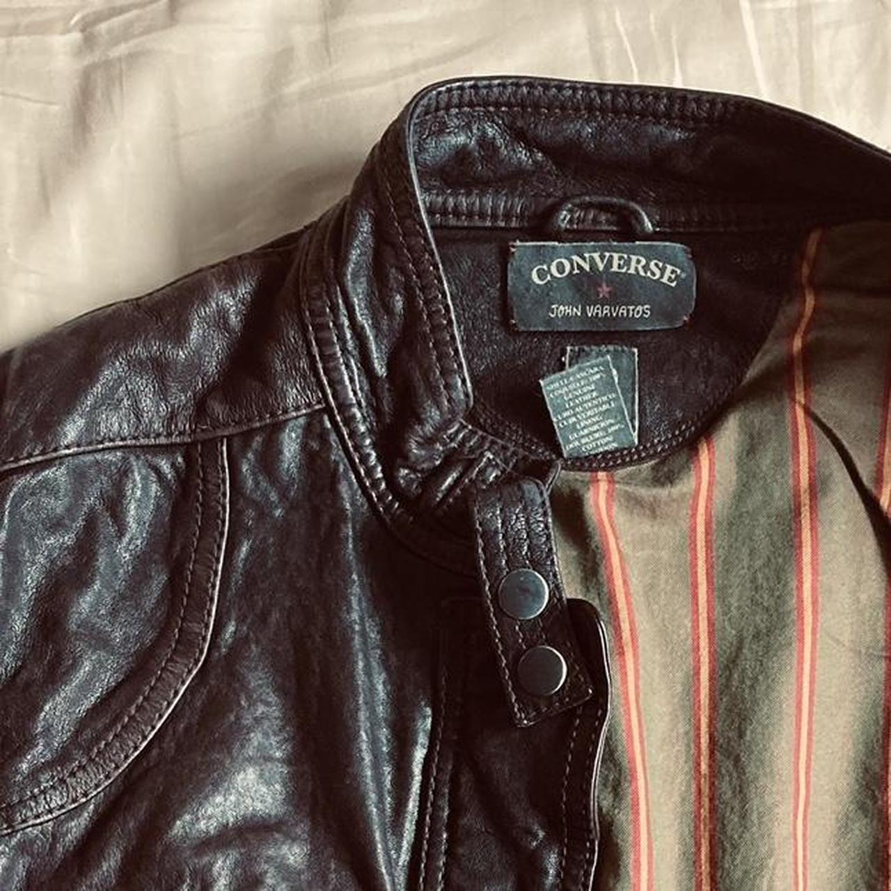 John varvatos 2024 converse leather jacket