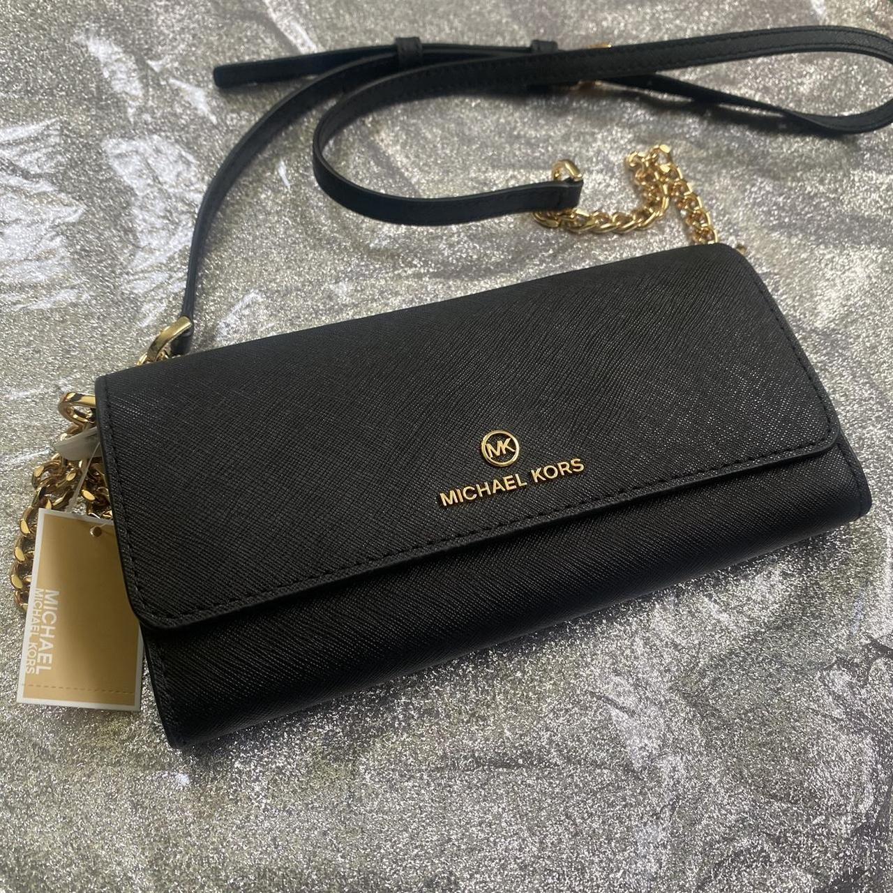 Michael Kors Small Saffiano Leather Convertible Crossbody Bag (Black)  38F1Ct9C9L 