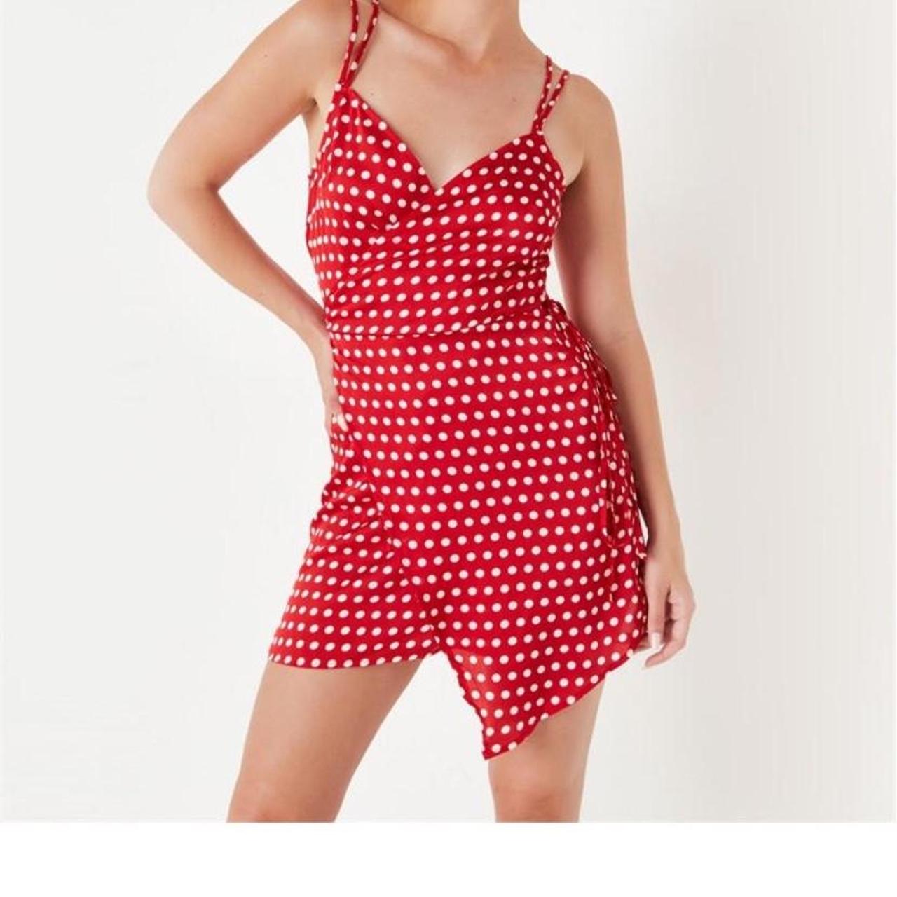 Cute Front wrap Polka Dot Mini Dress Brand new Depop