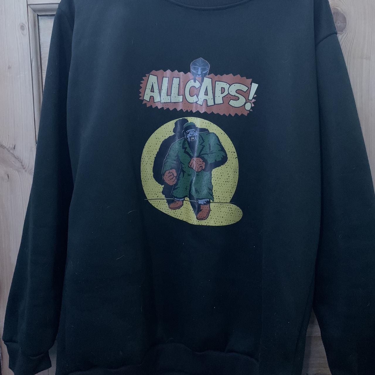 Dr doom all caps jumper , good condition, XL, rare Depop