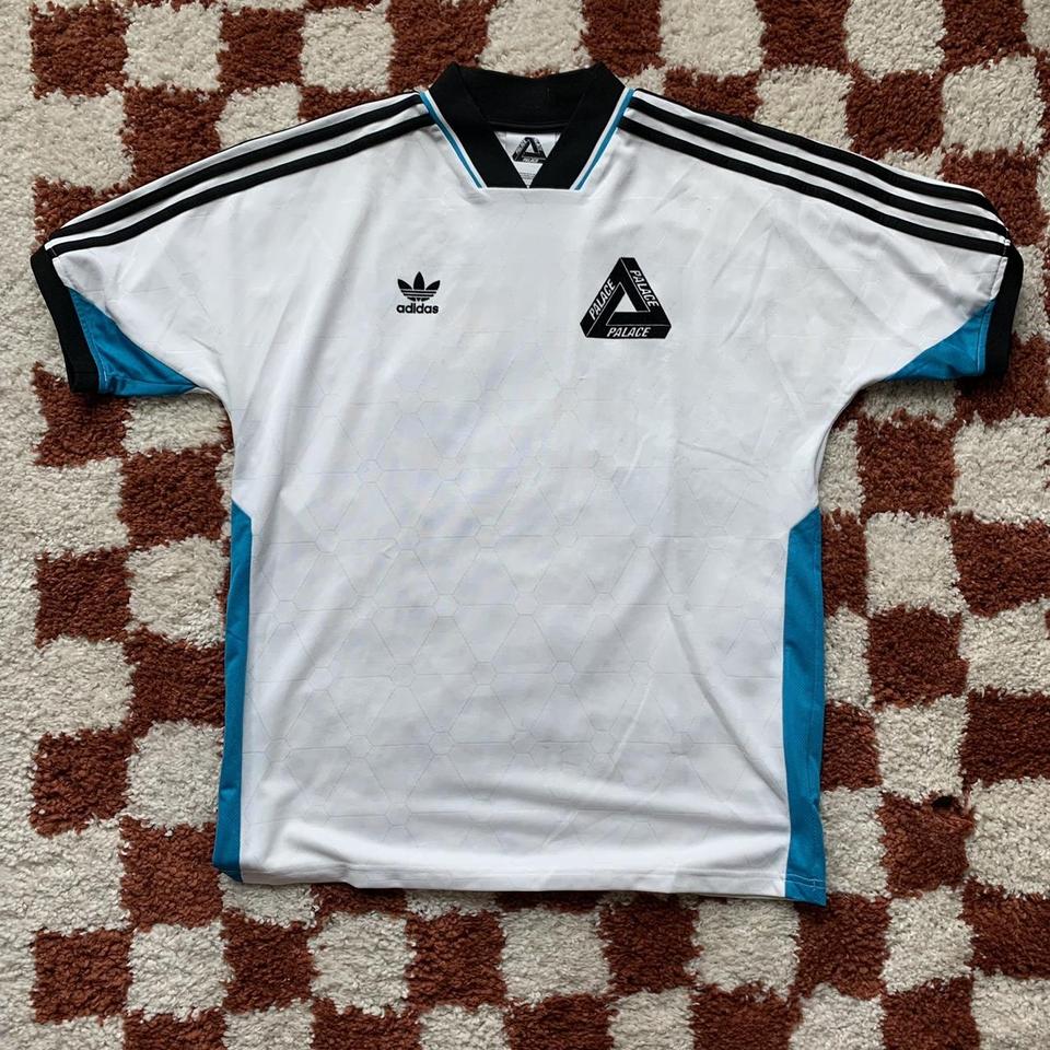 Palace x Adidas soccer jersey. Small stain in the... - Depop