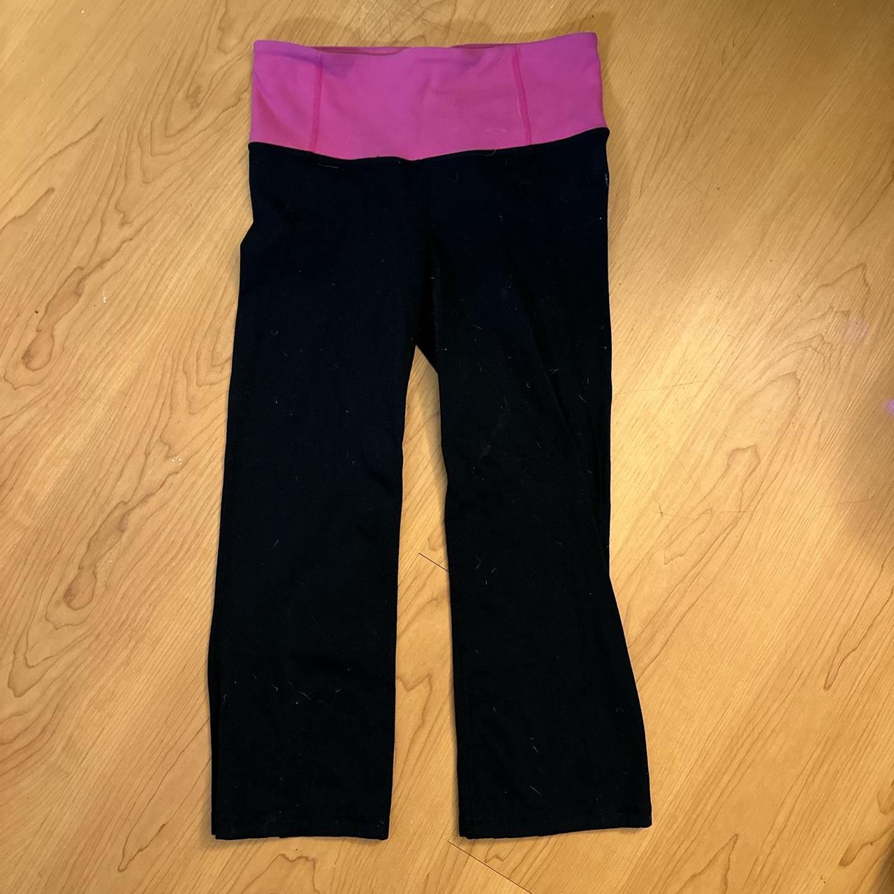 lululemon pink and black leggings