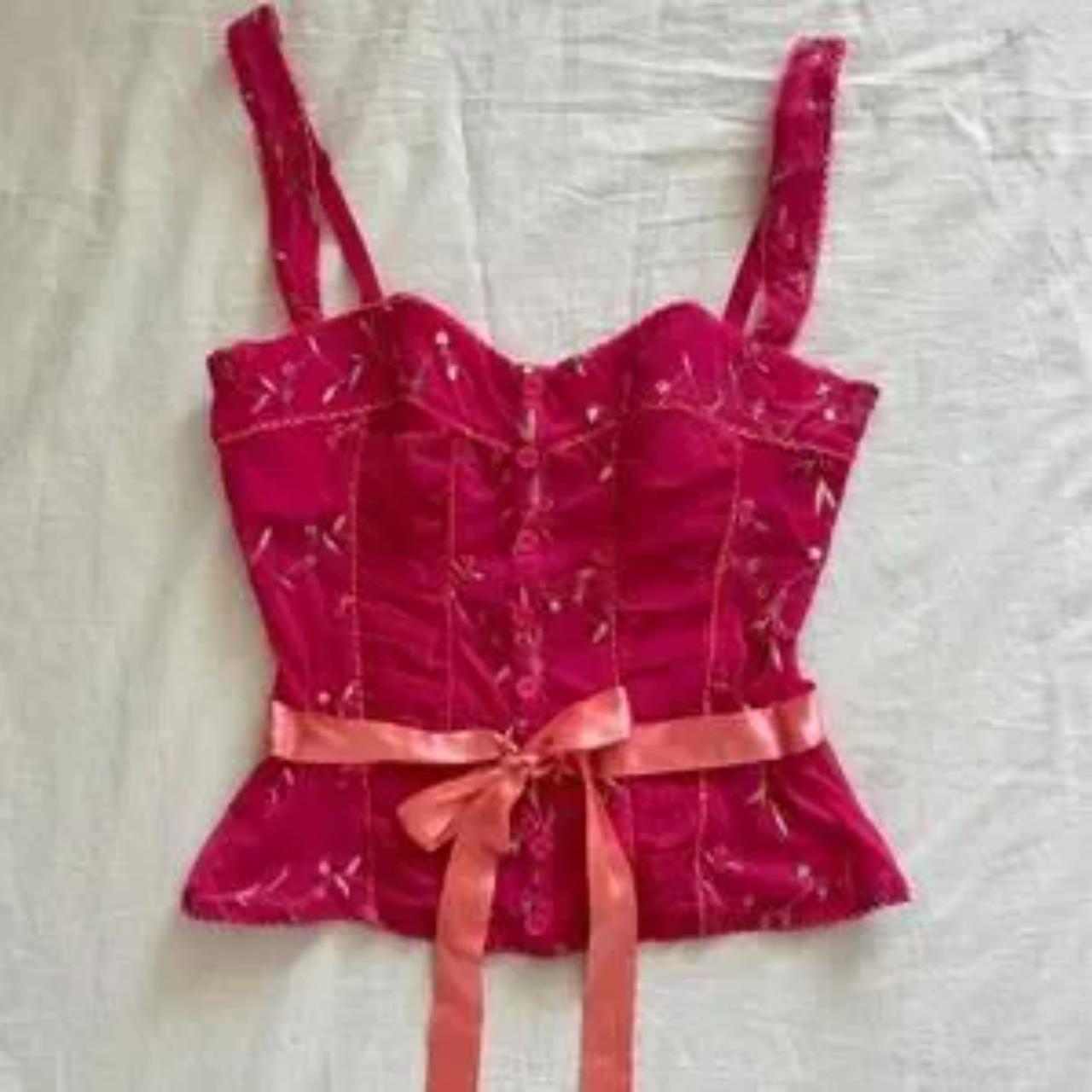 Victoria’s secret sexy little things store red and pink Corset top 34c