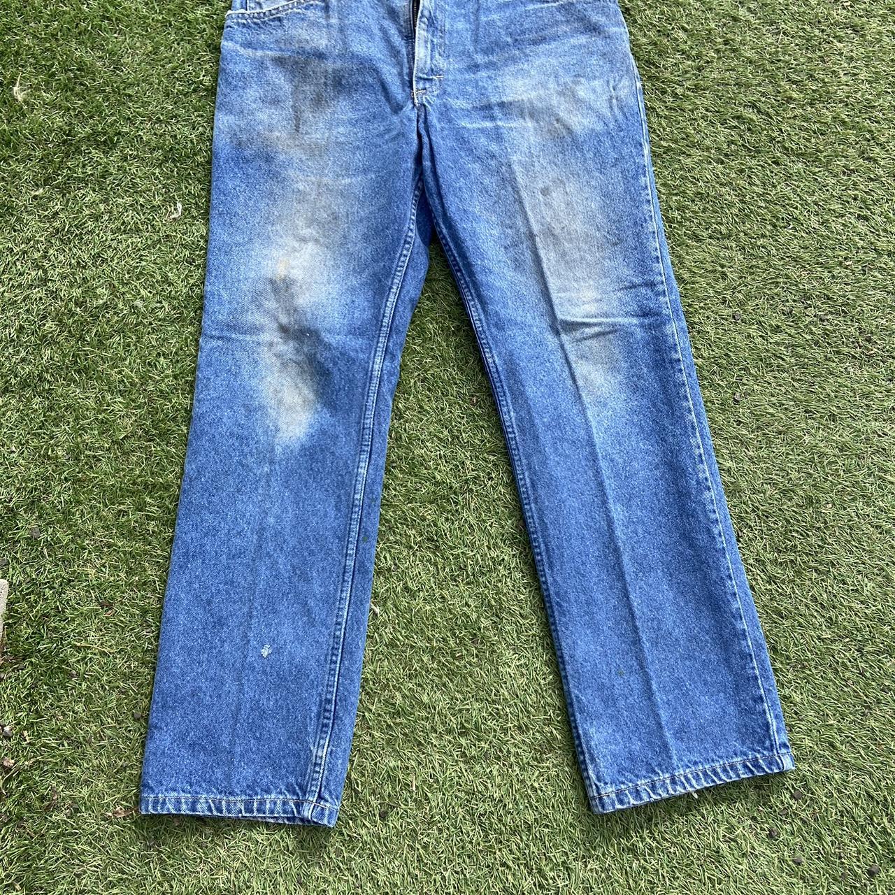 Vintage Lee blue jeans Straight leg blue jeans... - Depop