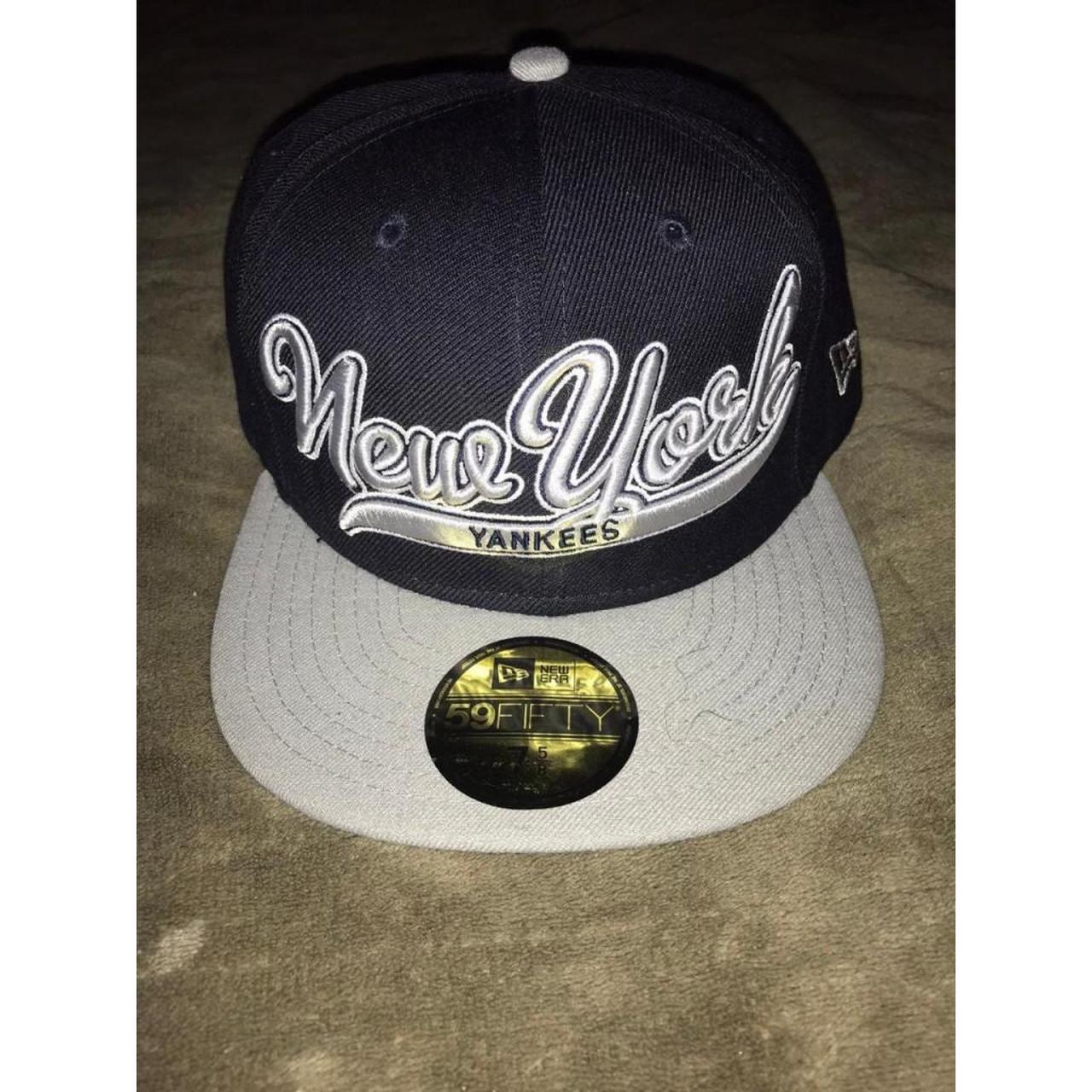 Yankees Fitted Hat 7 5/8 - Depop