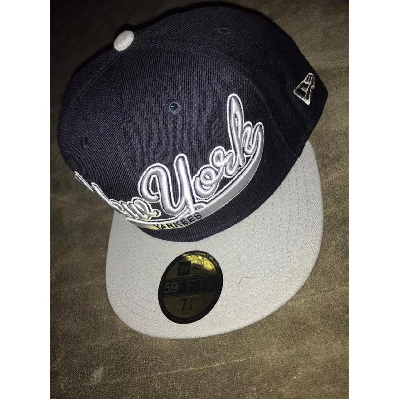 Yankees Fitted Hat 7 5/8 - Depop