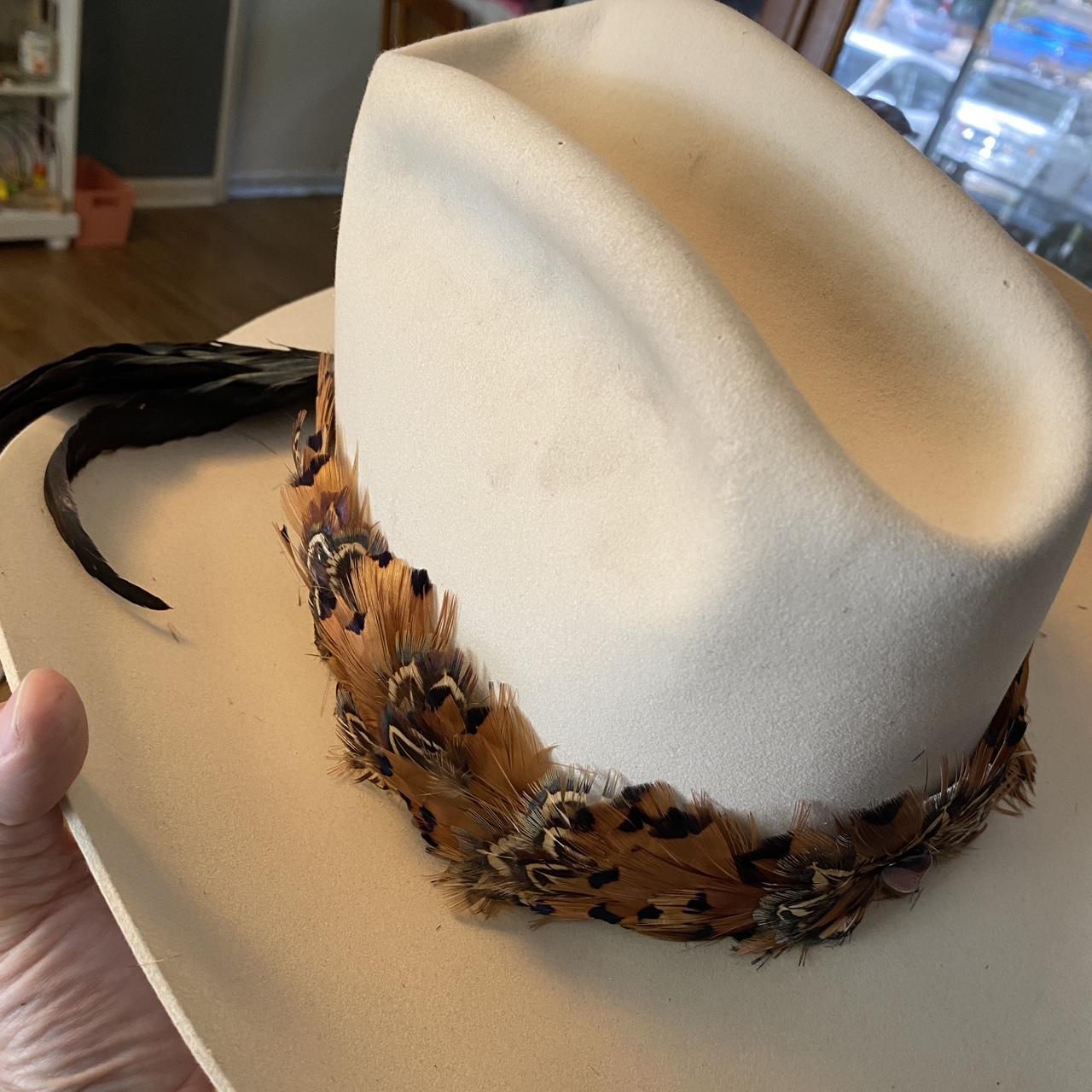 70s Stetson Cowboy Hat 6-3/4 size Originally from - Depop