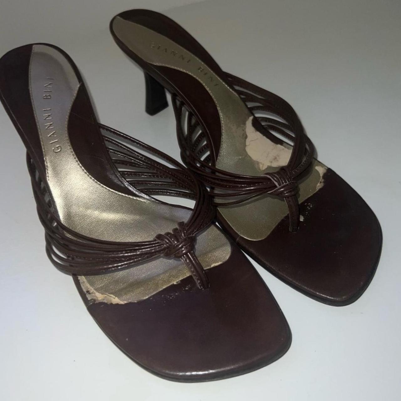 Gianni bini, Y2K scrappy sandals with kitten heel - Depop