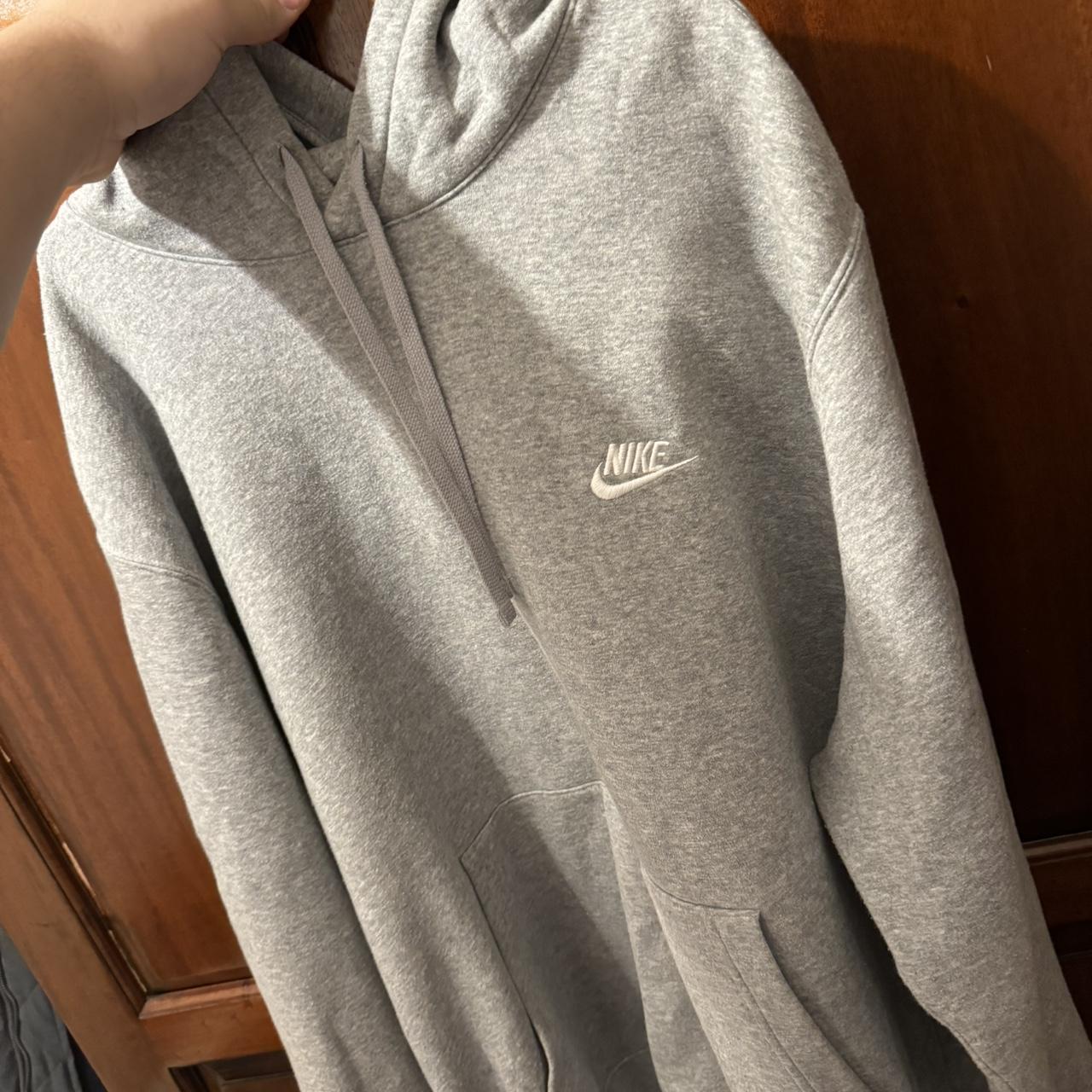 Men’s Nike grey hoodie. Little hole on the inside of... - Depop