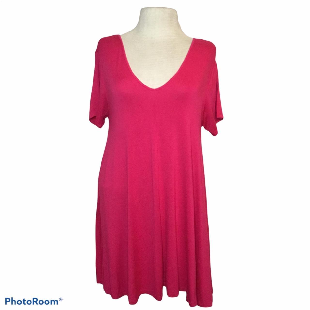 Pink Tunic Top Short Sleeves Ladies Medium - Style:... - Depop