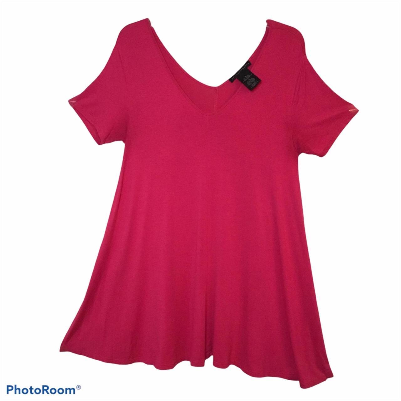 Pink Tunic Top Short Sleeves Ladies Medium - Style:... - Depop