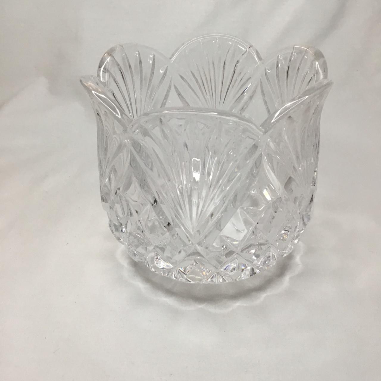 Crystal Tulip Vase Candy Dish Candle Bowl Lead... - Depop