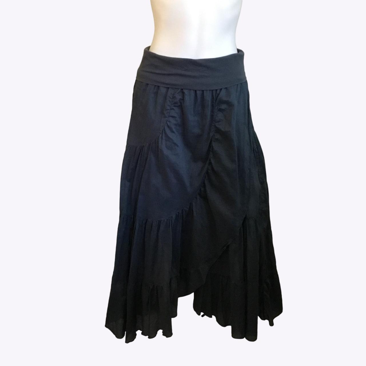 Wrap Skirt Front with Lining Sheer Material Waist... - Depop