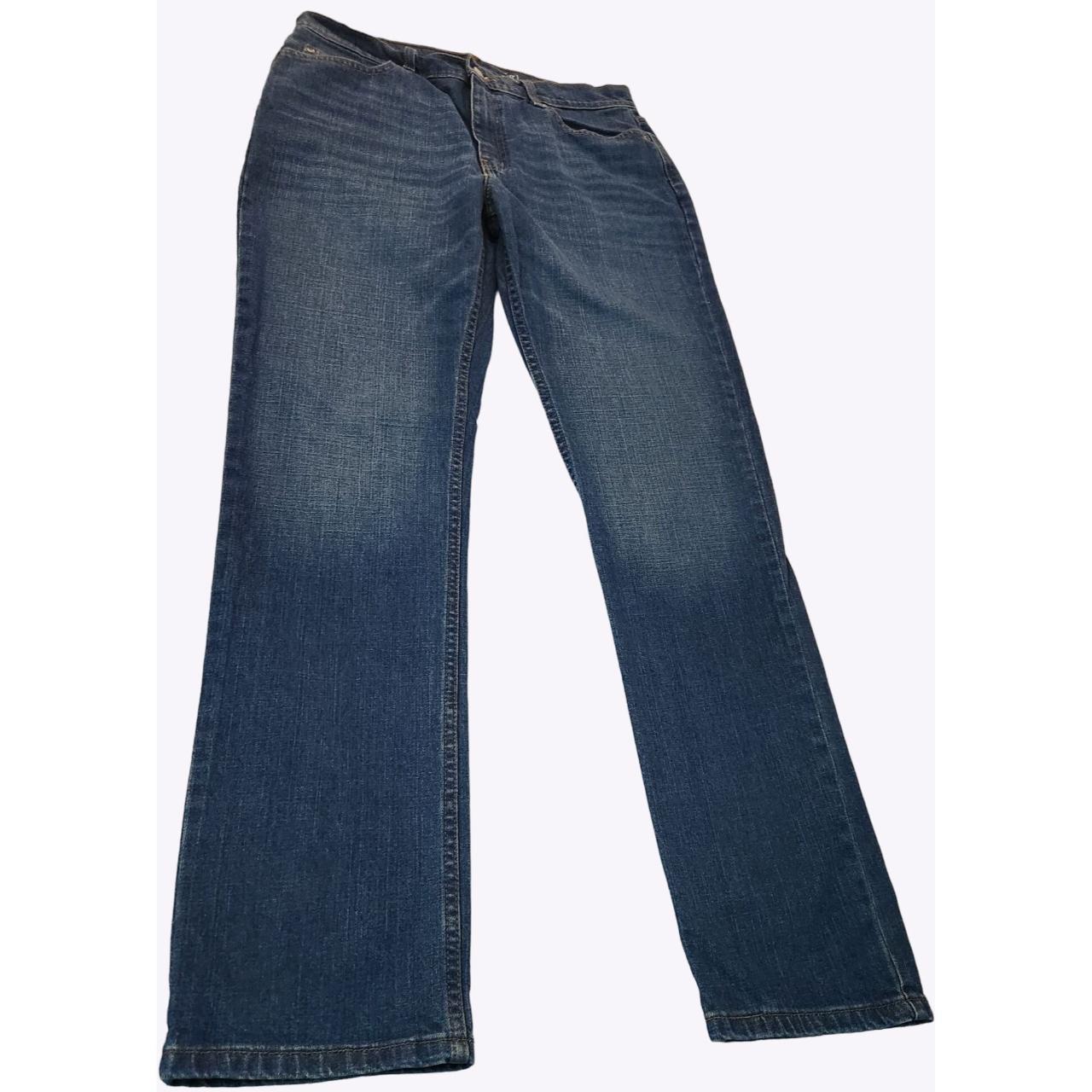 Men's Straight Jeans RN#52469 by George Medium Wash... - Depop