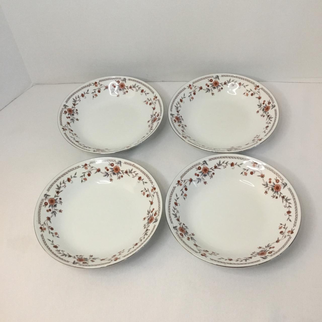 Set of 4 Vintage Dynasty Fine China Salad Soup Bowls... Depop