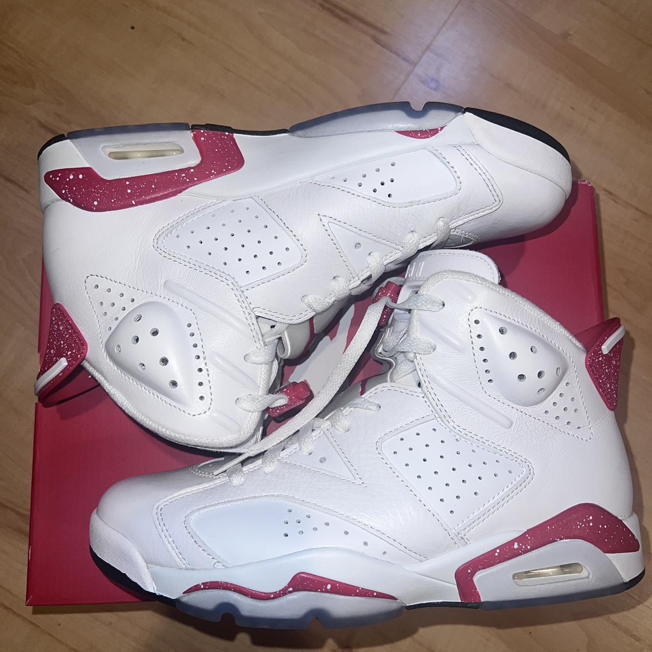 red and white flint jordans