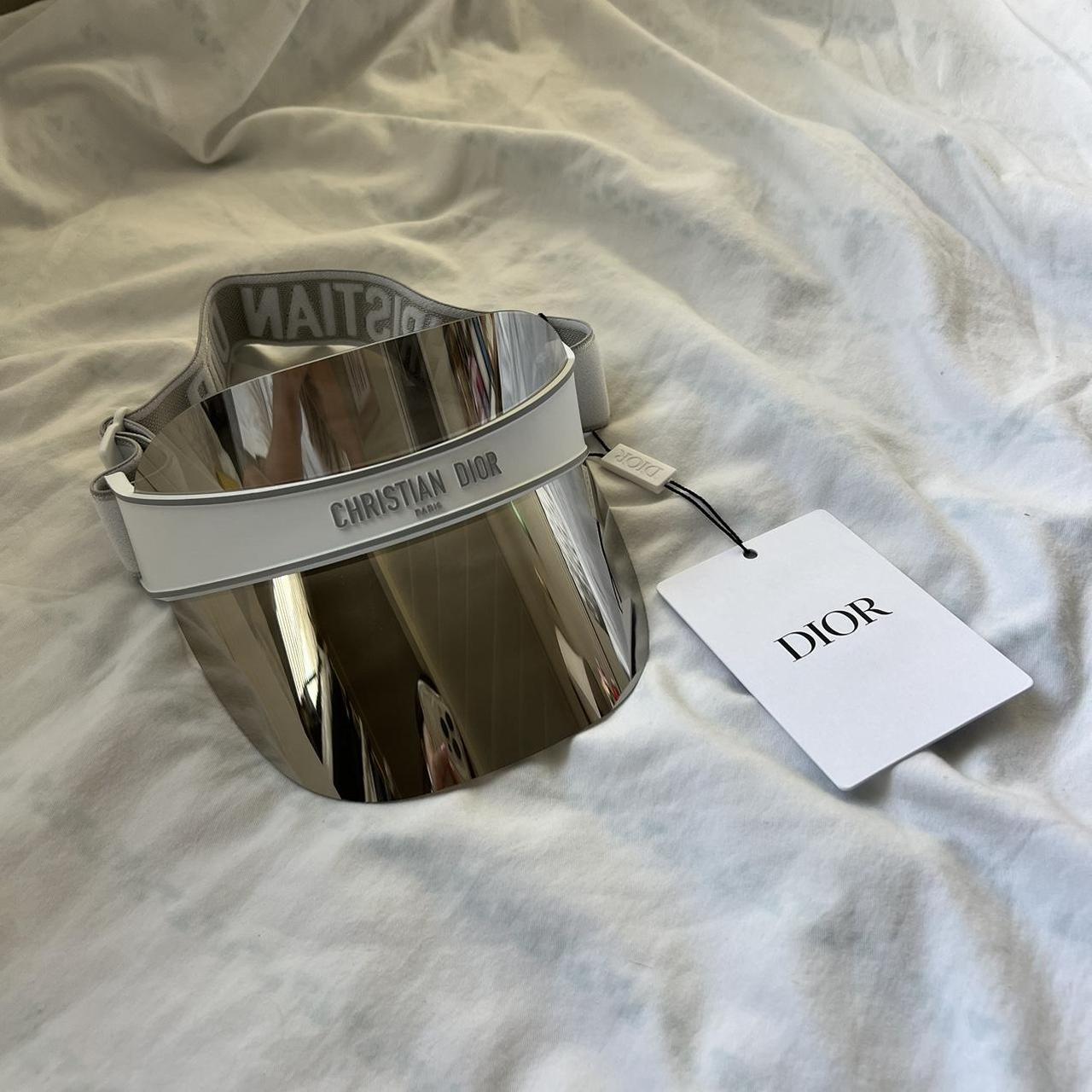 Dior visor silver best sale