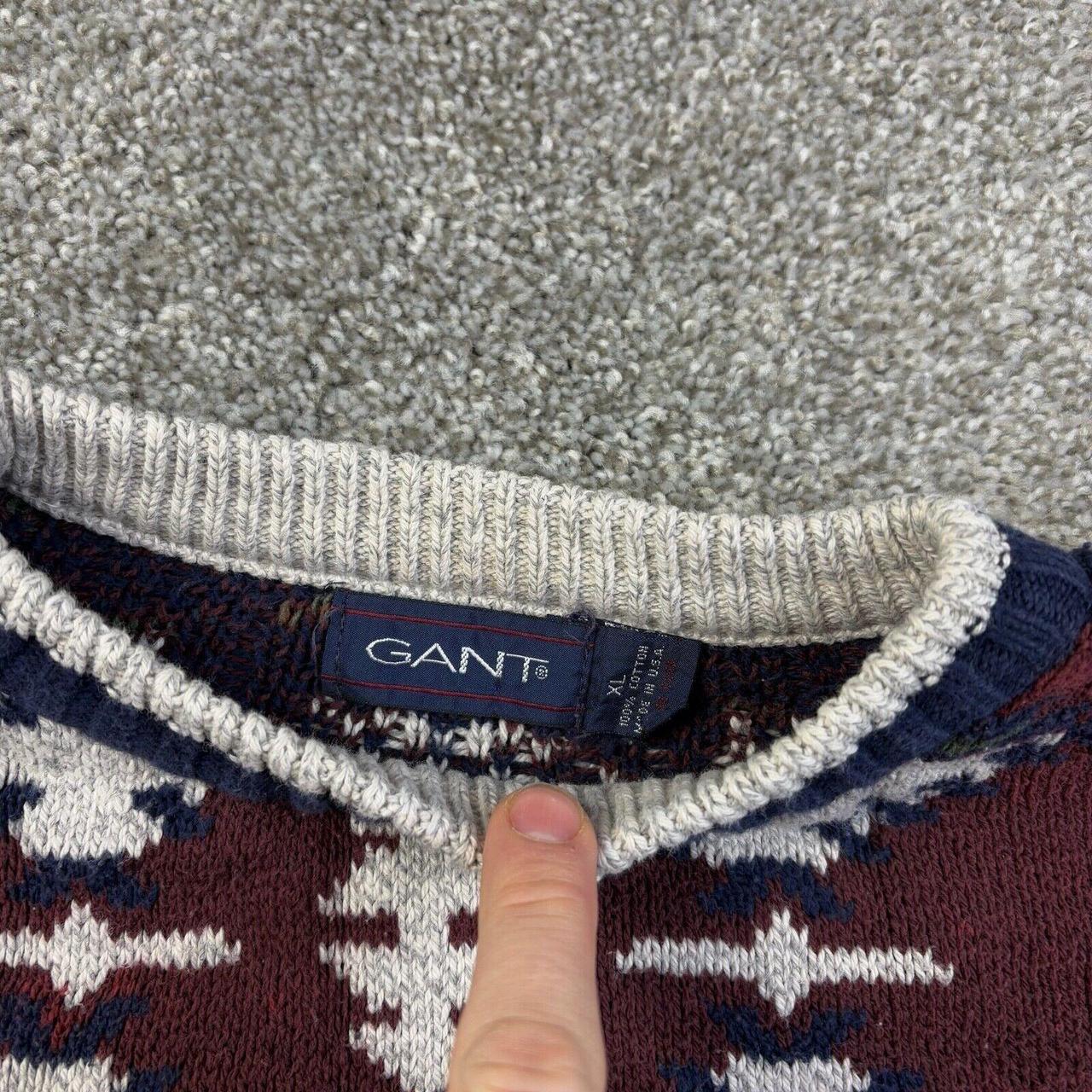 GANT Men's Sweater - Multi - XL – Vintage Gant Sw… - image 4