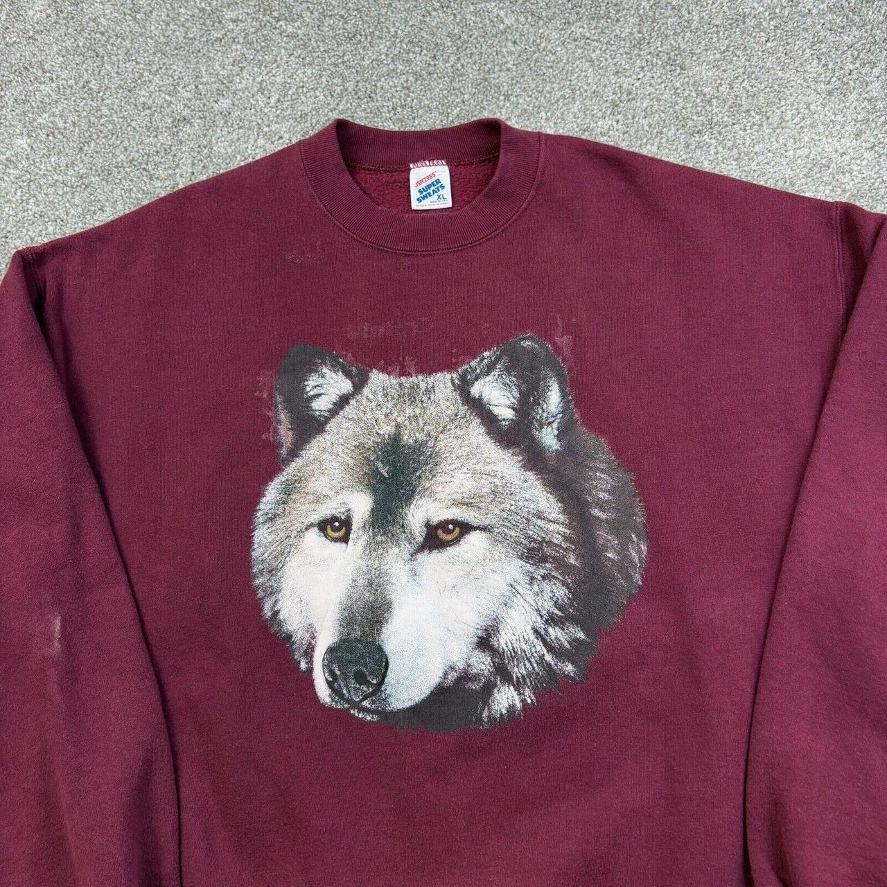 Jerzees Men's Sweatshirt - Red - XL – Vintage Wol… - image 2